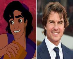 Disney modeled the face of their animated Aladdin as Tom Cruise.